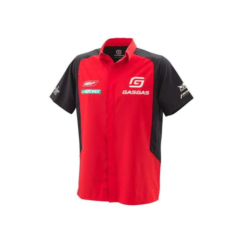 CAMISETA COM BOTOES OFICIAL DE PILOTOS GASGAS - GG