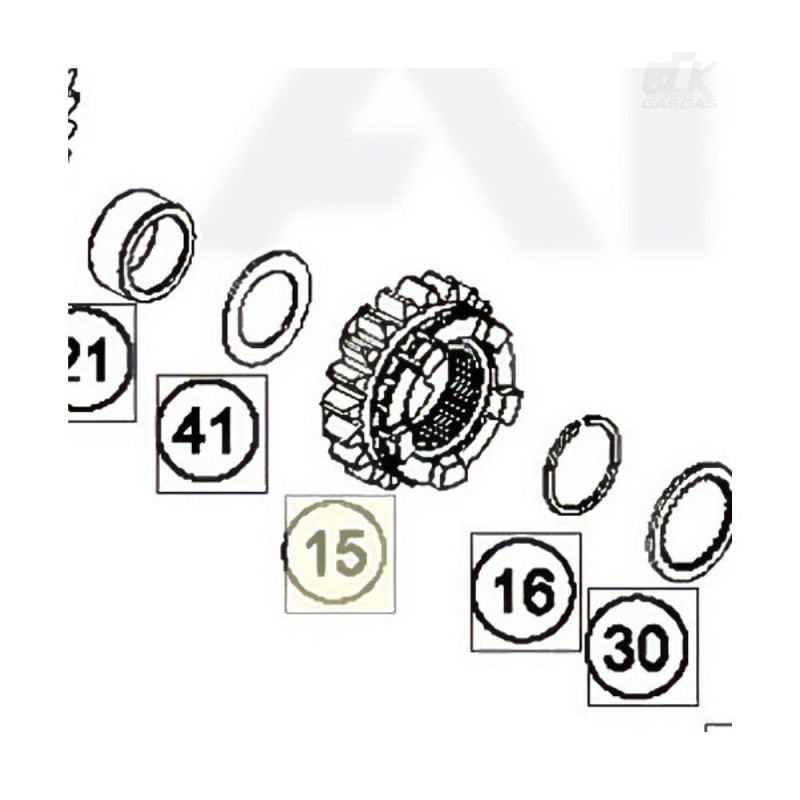 Engrenagem 6 Marcha 20 Dentes - Husaberg / Ktm / Husqvarna -54833216000