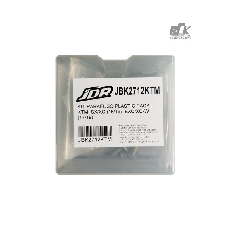 Kit Parafuso Plastic Pack JDR para KTM SX/XC (16/19) EXC/XC-W (17/19) - JBK2712KTM