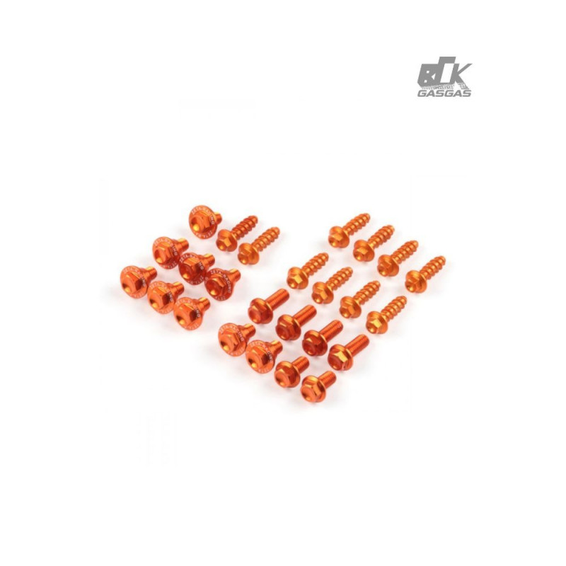 Kit Parafuso ZETA para Fixar Plásticos KTM  laranja (20 peças) - ZE88-5853