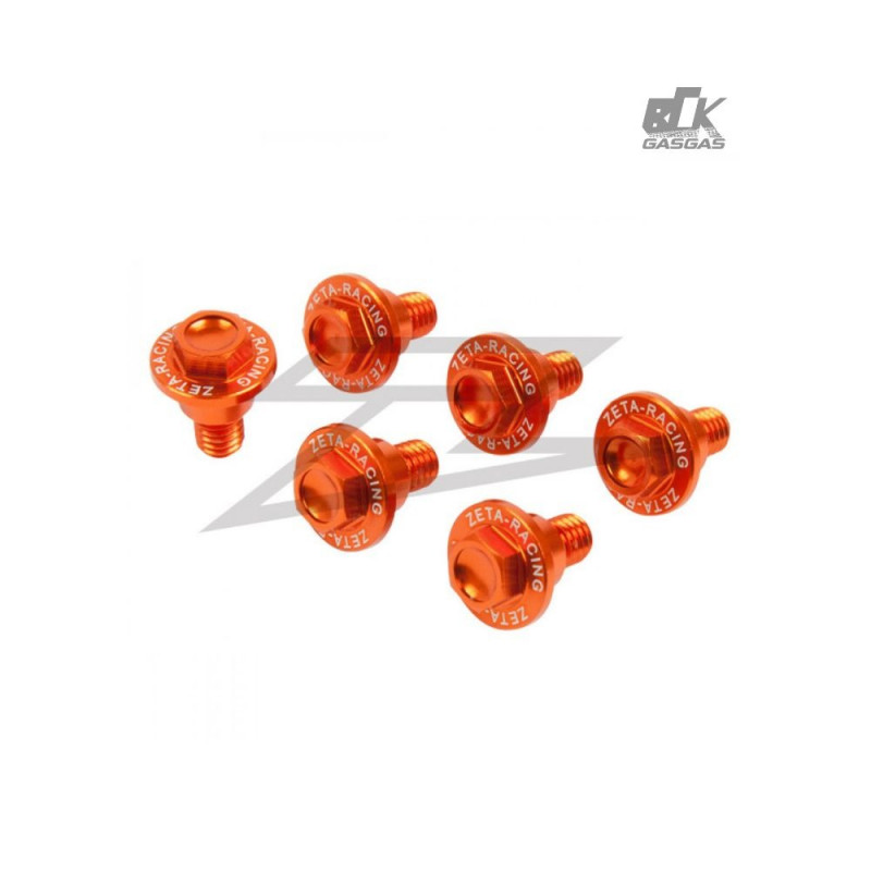 Kit Parafusos para Fixar o Protetor de Suspensão Dianteira Zeta para KTM 2000 a 2023 Laranja - ZE88-9503