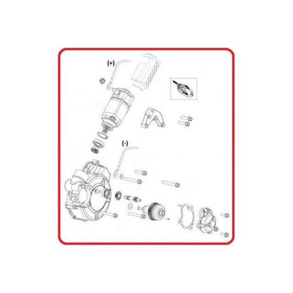 Kit Partida Elétrica Completa EC250/300 2015/2020 (Com Melhorias Da Rieju)