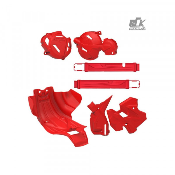 Kit Protetores ( Motor   Quadro   Balança   Tampas Motor) Anker - CRF 250F - Vermelho