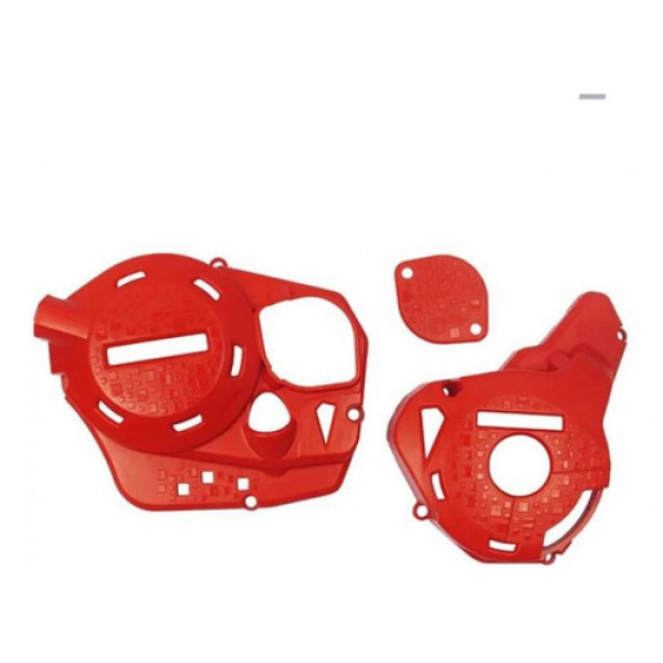 Protetor Das Tampas Laterais Do Motor Amx Crf 250f Vermelho