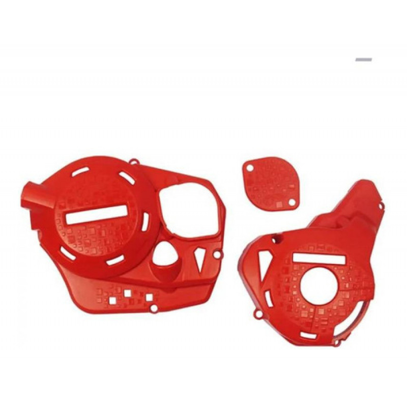 Protetor Das Tampas Laterais Do Motor Amx Crf 250f Vermelho